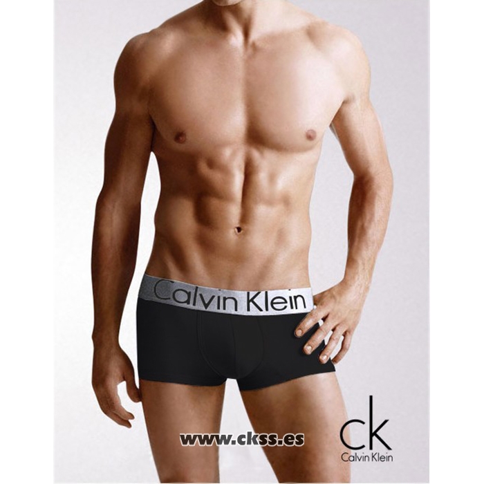 Boxer Calvin Klein Hombre Steel Blateado Negro6